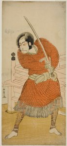 俳優市川團十郎 5 代目阿部貞人役の奥州足立が原、1777 年 5 月に市村座で上演 作： Katsukawa Shunsho