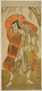 The Actor Ichikawa Danjuro V as Akushichibyoe Kagekiyo Disguised as a Beggar, in the Play Tsukisenu Haru Hagoromo Soga, Performed at the Ichimura Theater in the Third Month, 1777 作： Katsukawa Shunsho