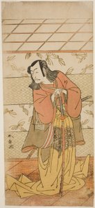 芝居桔梗染女裏方で芦屋道満役の俳優市川團十郎 5 世、1776 年 7 月、森田座で上演
