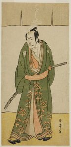 五代目市川團十郎『初紋比車曽我』極印仙右衛門、安永9年(1780)2月中村座公演 作： Katsukawa Shunsho
