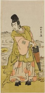 The Actor Ichikawa Yaozo II as Shii no Shosho Okinori in the Play Sugata no Hana Yuki no Kuronushi, Performed at the Ichimura Theater in the Eleventh Month, 1776 作： Katsukawa Shunsho
