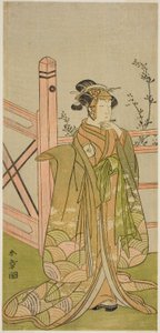 正体不明の俳優岩井半四郎四代目 作： Katsukawa Shunsho