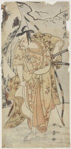 武士役の中村十三さん 作： Katsukawa Shunsho