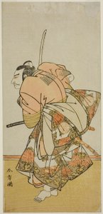 1775年、11月、中村座で上演された花相雲源氏火急の鎮西八郎為朝としての俳優中村中蔵初代 作： Katsukawa Shunsho