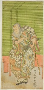 てぇ あｃとｒ 中村 中剃 位 あｓ ひげ の 位キュ 員 テェ Ｐァｙ 境ー著 祖が 年代記、 ペｒフォｒめｄ あｔ テェ 中村 テェ宛ｒ 員 テェ ティｒｄ 門ｔｈ、 １７７１ 作： Katsukawa Shunsho