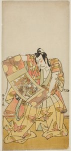 初月に中村劇場で上演された『かぞえうたたうえそが』、 作： Katsukawa Shunsho
