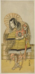 八月中村座で上演された『出世太平記』武智十兵衛光秀役の初代中村仲蔵、 作： Katsukawa Shunsho