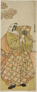 1781 年、11 月に中村座で上演された「四天王殿のきせわた」の渡辺綱役の中村中蔵初代 作： Katsukawa Shunsho