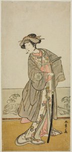 和田合戦女舞鶴 版画御膳 初代中村富十郎 七月中村座にて上演 1777年 作： Katsukawa Shunsho