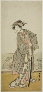 初代中村富十郎『和田合戦女舞鶴』（半角御前）（中村座・安永7年（1777）頃）（錦絵・細判 作： Katsukawa Shunsho