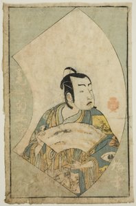 役者 初代尾上菊五郎 『絵本舞台扇』より 作： Katsukawa Shunsho