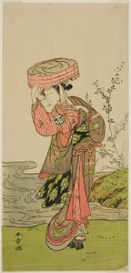 役名不明の俳優・瀬川裕次郎（三代目瀬川菊之丞） 作： Katsukawa Shunsho