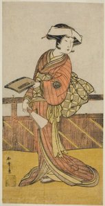 山下金作二代目「かなでほん中心なごりの蔵」大石役、1780年九月中茂良座にて上演（？） 作： Katsukawa Shunsho
