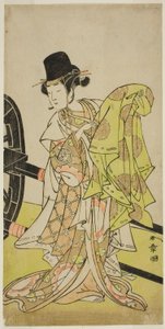 The Actor Yamashita Kinsaku II as Tsukimasu, Acting as Sakura-maru, in the Play Miya-bashira Iwao no Butai, Performed at the Morita Theater in the Seventh Month, 1773 作： Katsukawa Shunsho