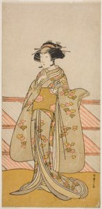The Actor Yoshizawa Iroha I as Tamamo no Mae (?) in the Play Sakuya Kono Hana no Kaomise (?), Performed at the Nakamura Theater (?) in the Eleventh Month, 1776 (?) 作： Katsukawa Shunsho