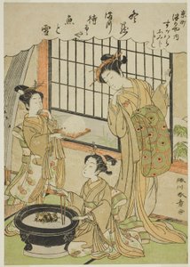 てぇ 校ｒ手さん 菅原 おｆ テェ ツルや 法施 案ｄ へｒ 禿 波路 案ｄ かしこ 作： Katsukawa Shunsho
