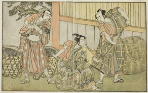 中村座十一月上演『国之花小野逸物記』 1772年頃（錦絵） 作： Katsukawa Shunsho