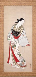 高尾の肖像（紙に墨・彩色） 作： Katsunobu Kondo