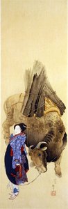雑誌「ザ・コッカ」に掲載された「カウ・ガーディアン」。 作： After Katsushika Hokusai