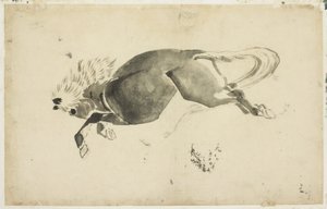 走る馬」1815年～1849年頃（紙にインク 作： Katsushika (school of) Hokusai