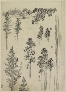 木々のある風景 作： Katsushika Hokusai (possibly)