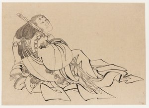18世紀後半から19世紀初頭の廷臣。 作： Katsushika Hokusai