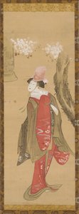 踊り子・清姫と桜と道成寺の鐘 18世紀末～19世紀初頭 作： Katsushika Hokusai