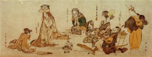 歌舞伎の踊りへの暗示 作： Katsushika Hokusai