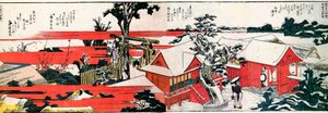 隅田川のほとりにて。 作： Katsushika Hokusai
