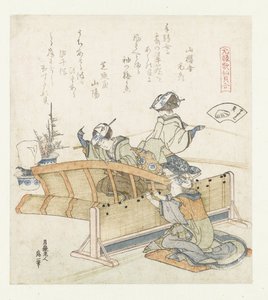竹屏風貝 スダレガイ 元禄歌と貝殻の比較（連載タイトル） 元禄化戦懐合 作： Katsushika Hokusai