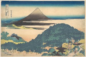 『富嶽三十六景』より「青山円座の松（クッション松）」