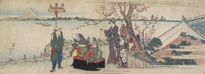 大神楽の演者たち 作： Katsushika Hokusai