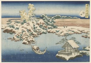 雪の隅田川 スミダ（オブジェクトのタイトル） 雪月花（連載タイトル） 雪月花 作： Katsushika Hokusai