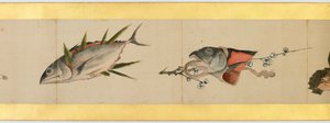 江戸時代の雑画入り手巻の詳細 作： Katsushika Hokusai