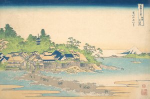 相模国江ノ島 相州江ノ島 三十六景より 1830-32。 作： Katsushika Hokusai