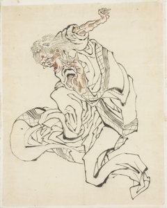 女性鬼（民話イラスト）、ca。 1815-49（紙にインクと色） 作： Katsushika Hokusai