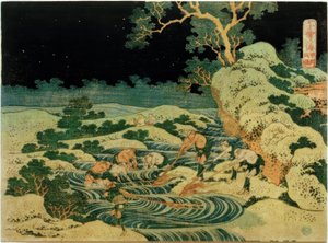 カイ県で松明と釣り 作： Katsushika Hokusai