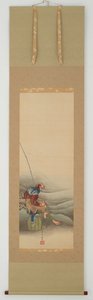 漁師、江戸時代、1849年。 作： Katsushika Hokusai