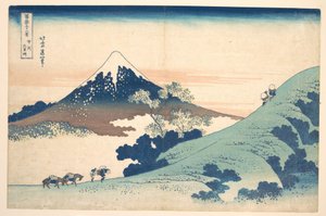 犬目（？）峠から見た富士山 作： Katsushika Hokusai