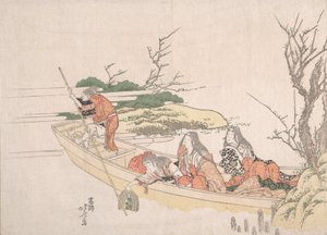 海藻採り。 作： Katsushika Hokusai