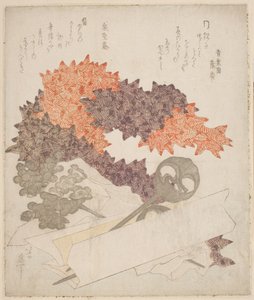Hair Ornaments, c.1820 (woodblock print)   1453974   ja       japanese Successfully Translated  Original: A Mother and her Girl arranging Presents to be sent to the Front (chromolitho) Translat: A Mother and her Girl arranging Presents to be sent to the Fr 作： Katsushika Hokusai