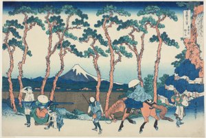 富嶽三十六景』より「東海道保土ヶ谷宿 作： Katsushika Hokusai