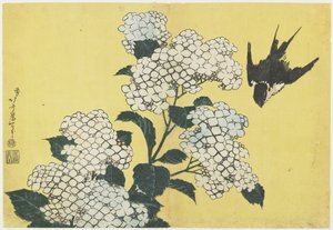 あじさいとツバメc。 1832