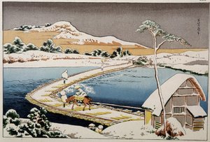 日本の風景-北斎の版画(プリント) 作： Katsushika Hokusai