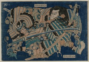 Kamakura no Gengoro Seizing Torinoumi Tasaburo, early 1830s.  作： Katsushika Hokusai