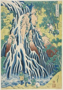 四国滝めぐりシリーズより「霧降の滝 作： Katsushika Hokusai