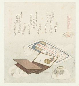 カラーシェル いろがい 元禄歌と貝殻の比較（連載タイトル） 元禄化戦懐合 作： Katsushika Hokusai