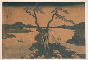 『富士山三十六景』シリーズより、信濃国の諏訪湖（信州諏訪湖） 作： Katsushika Hokusai