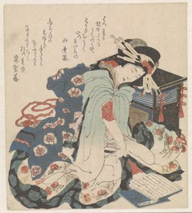 読む女性 作： Katsushika Hokusai