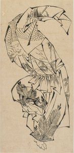 男性ダンサー、漫才、18 世紀後半から 19 世紀初頭。 作： Katsushika Hokusai